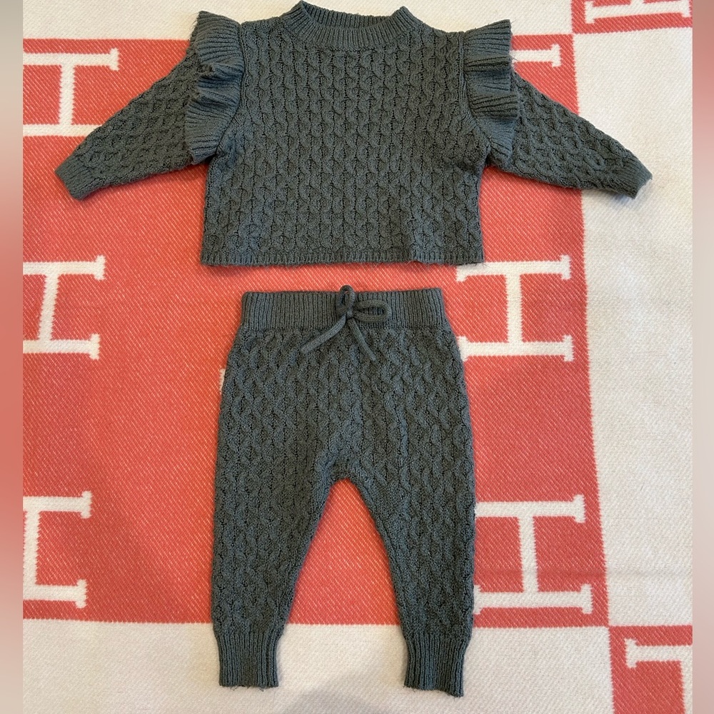 Rylee + Cru Gray Knit Kids Matching Set